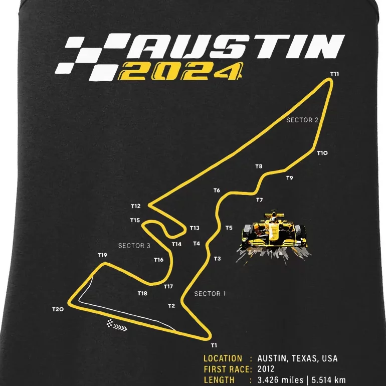 Race Track In Austin Formula Racing Circuits Sport Ladies Essential Tank