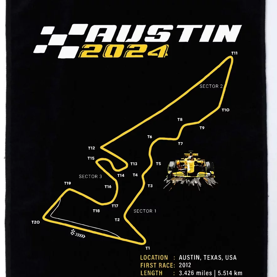 Race Track In Austin Formula Racing Circuits Sport Platinum Collection Golf Towel