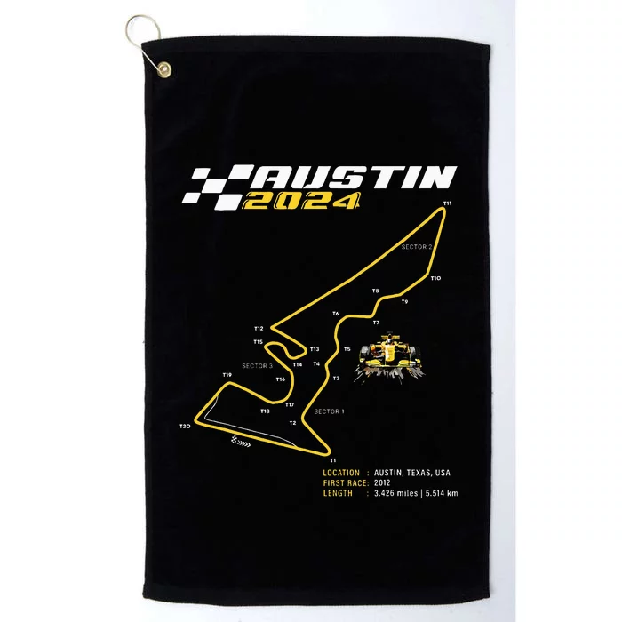 Race Track In Austin Formula Racing Circuits Sport Platinum Collection Golf Towel