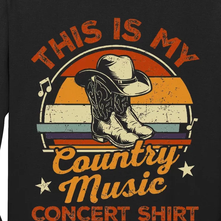 Retro This Is My Concert Country Music Lover Tall Long Sleeve T-Shirt