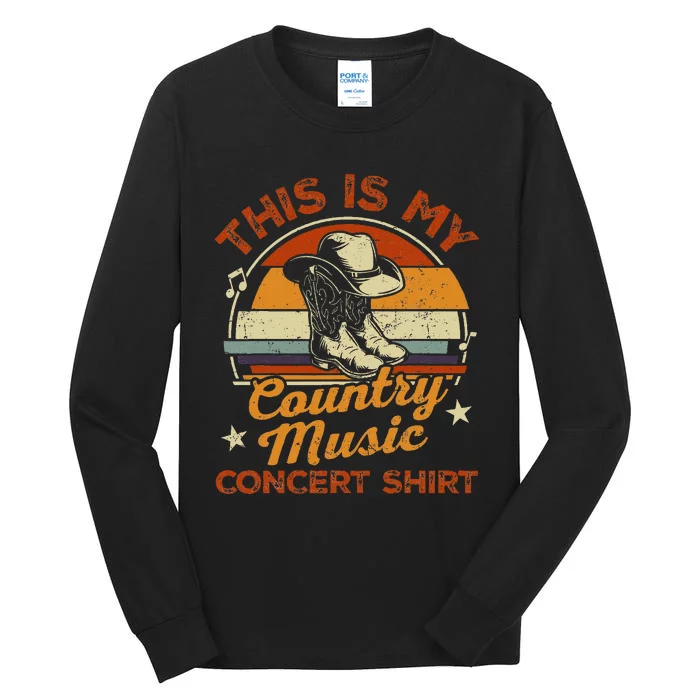 Retro This Is My Concert Country Music Lover Tall Long Sleeve T-Shirt