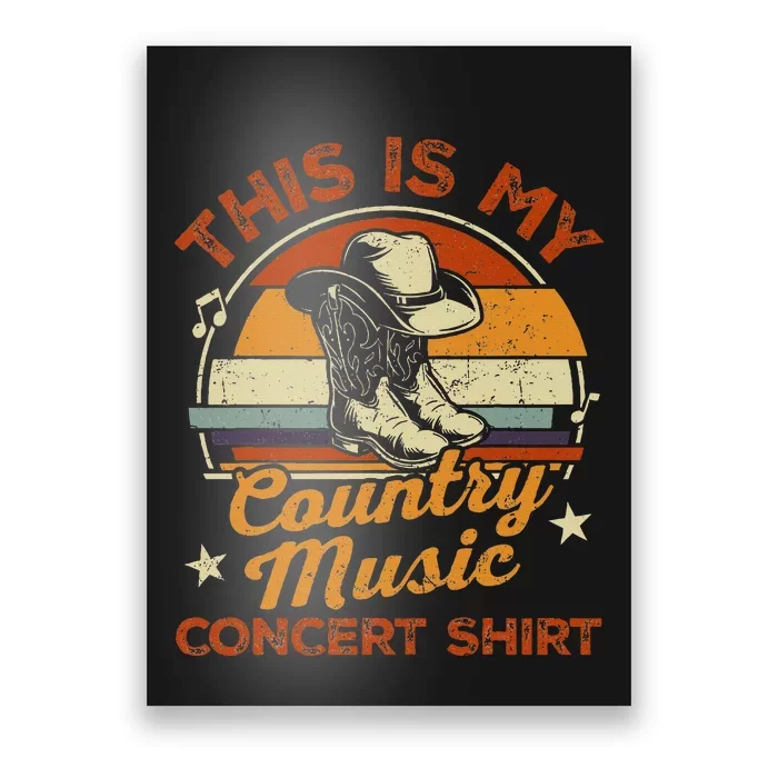 Retro This Is My Concert Country Music Lover Poster