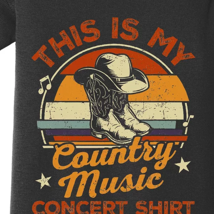 Retro This Is My Concert Country Music Lover Baby Bodysuit