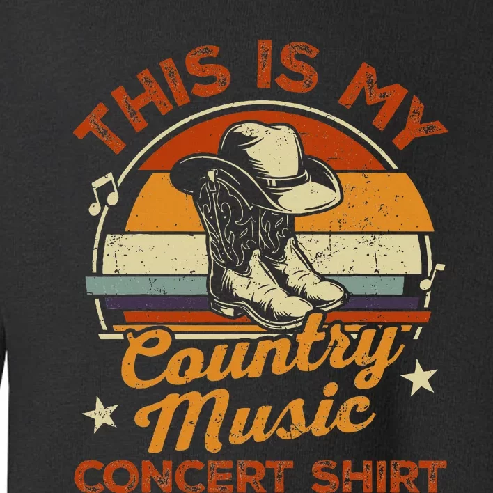 Retro This Is My Concert Country Music Lover Toddler Sweatshirt