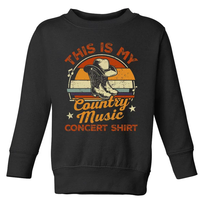 Retro This Is My Concert Country Music Lover Toddler Sweatshirt