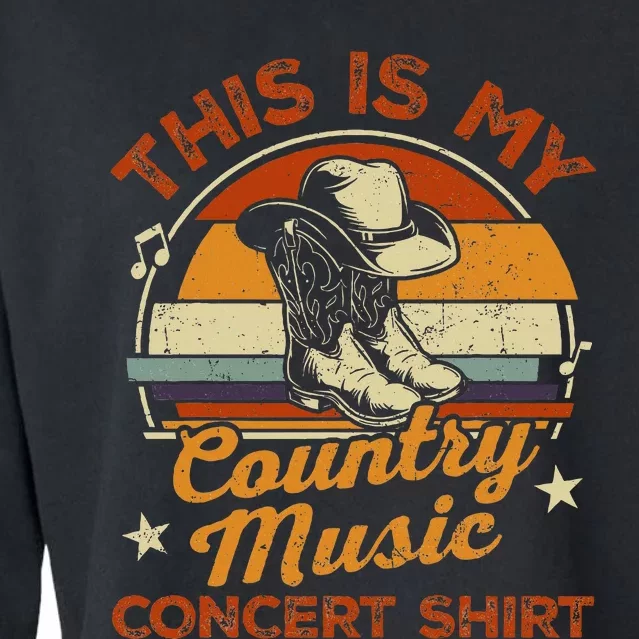 Retro This Is My Concert Country Music Lover Cropped Pullover Crew