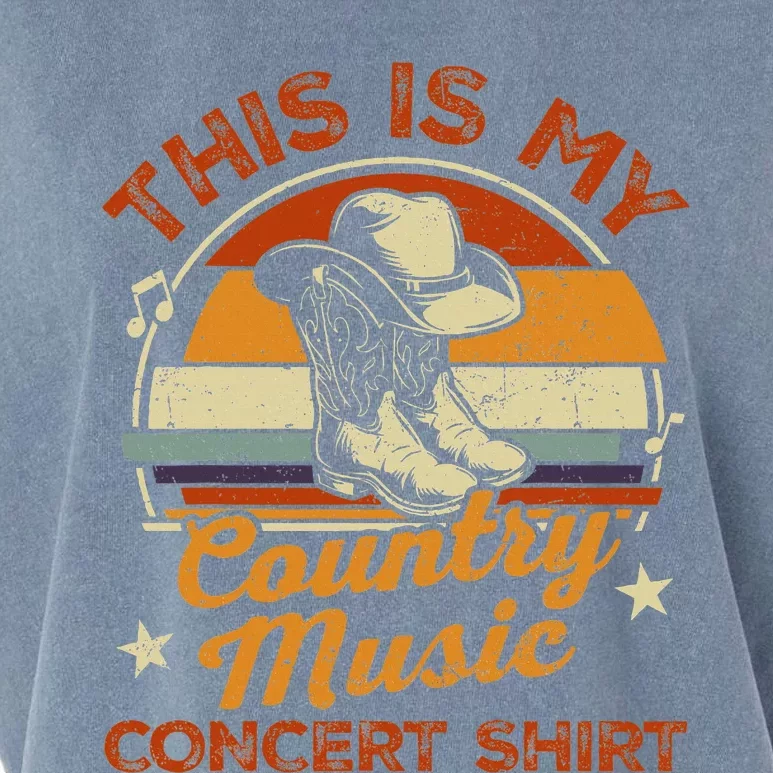 Retro This Is My Concert Country Music Lover Garment-Dyed Women's Muscle Tee