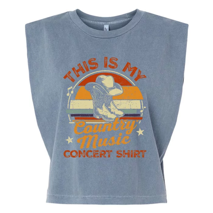 Retro This Is My Concert Country Music Lover Garment-Dyed Women's Muscle Tee