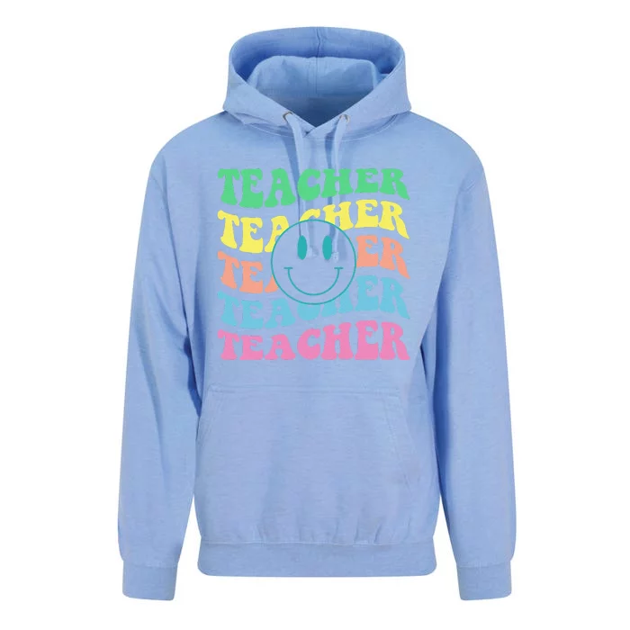 Retro Teacher Inspirational Colorful Elementary School Unisex Surf Hoodie