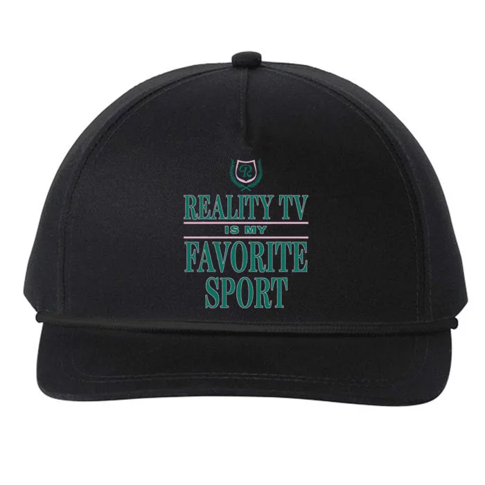 Reality Tv Is My Favorite Sport Apparel Snapback Five-Panel Rope Hat