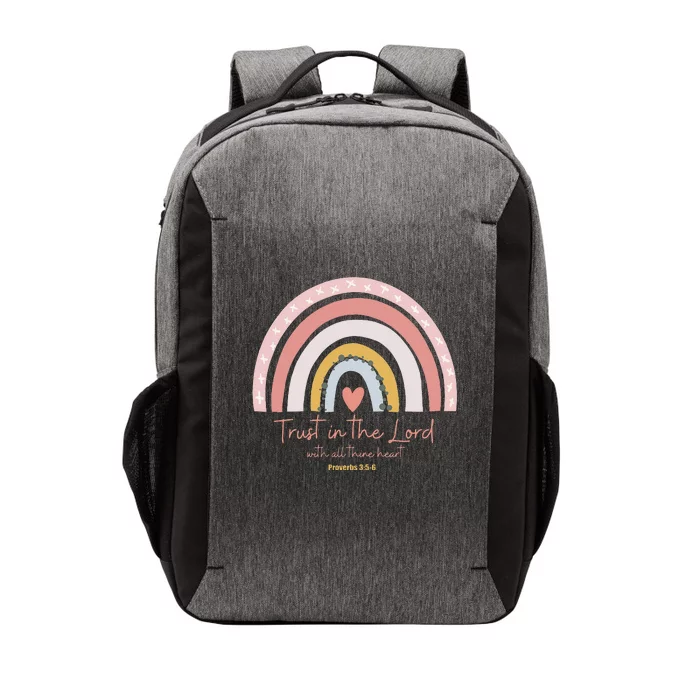 Rainbow Trust In The Lord With All Heart Christian Religious Vector Backpack