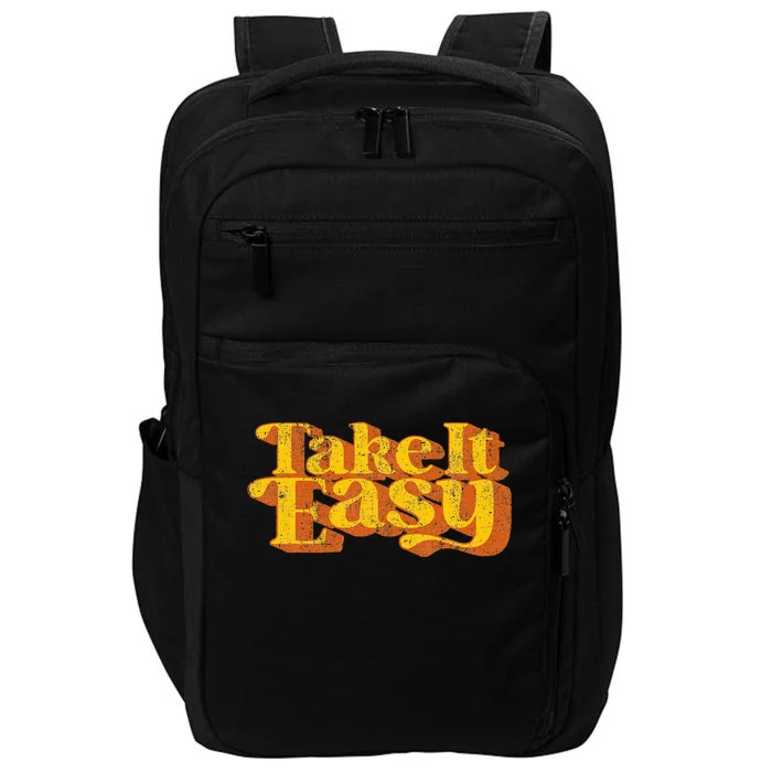 Retro Take It Easy 60s 70s Disco Party Impact Tech Backpack