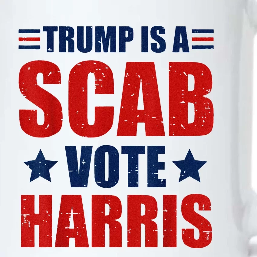 Retro Trump Is A Scab Vote Harris Funny Trump Election 2024 Black Color Changing Mug