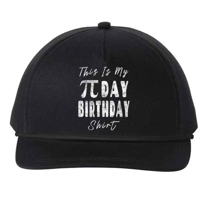 Retro This Is My Pi Day Birthday Shirt Pi Symbol 3 14 Snapback Five-Panel Rope Hat