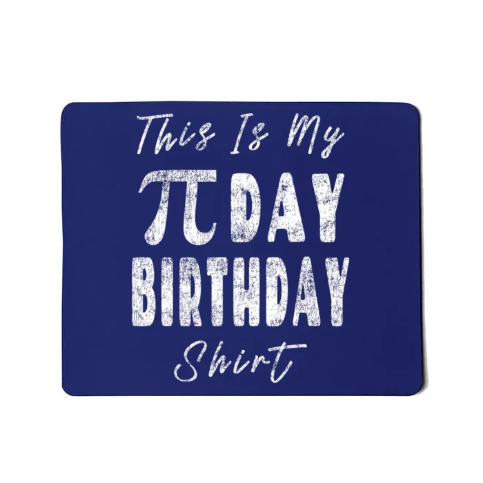 Retro This Is My Pi Day Birthday Shirt Pi Symbol 3 14 Mousepad