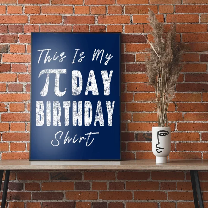 Retro This Is My Pi Day Birthday Shirt Pi Symbol 3 14 Poster