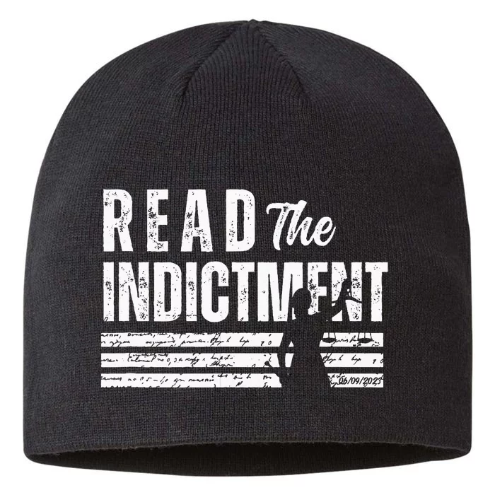 Read the Indictment Donald Trump indictment AntiTrump 8 1/2in Sustainable Knit Beanie