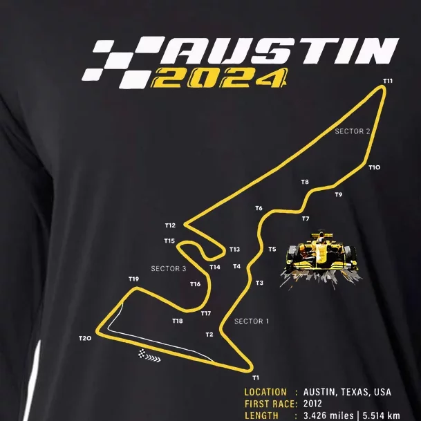 Race Track In Austin Formula Racing Circuits Sport Cooling Performance Long Sleeve Crew