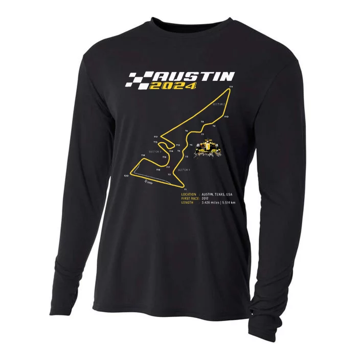 Race Track In Austin Formula Racing Circuits Sport Cooling Performance Long Sleeve Crew