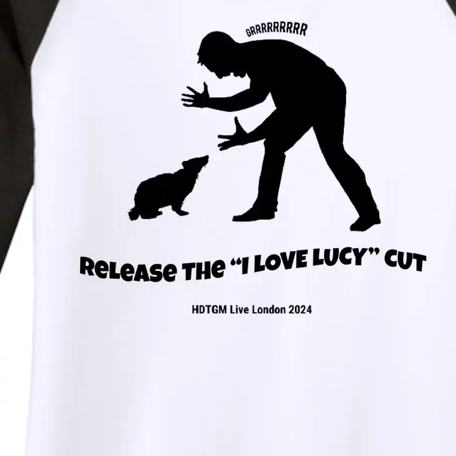 Release The I Love Lucy Cut Hdtgm London Women's Tri-Blend 3/4-Sleeve Raglan Shirt