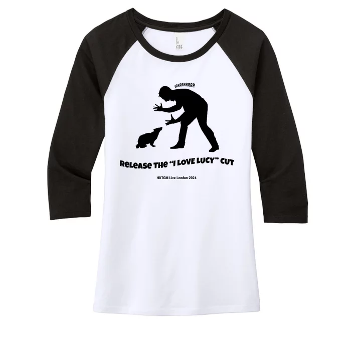 Release The I Love Lucy Cut Hdtgm London Women's Tri-Blend 3/4-Sleeve Raglan Shirt