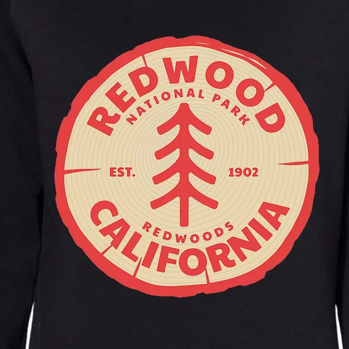 Redwood Trees In The National Forest Womens California Wash Sweatshirt