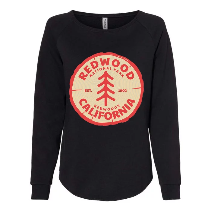 Redwood Trees In The National Forest Womens California Wash Sweatshirt