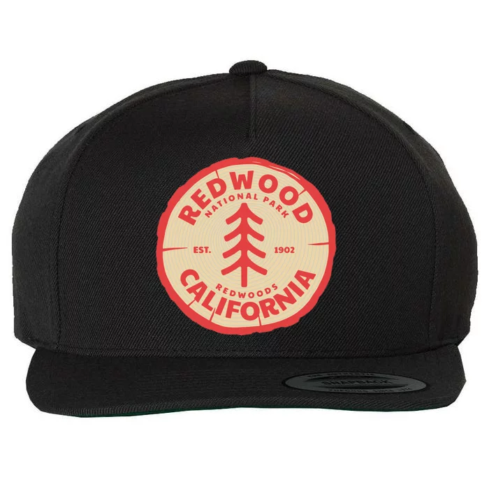 Redwood Trees In The National Forest Wool Snapback Cap