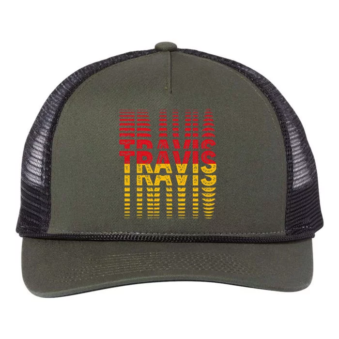 Retro TRAVIS I Love Travis Retro Rope Trucker Hat Cap