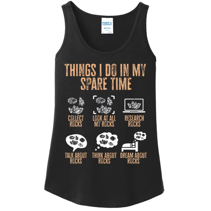 Rockhound Things I Do In My Spare Time Rock Collecting Ladies Essential Tank