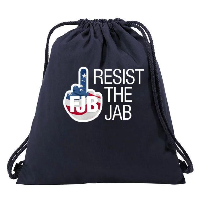 Resist The Jab Flag Logo Apparel Drawstring Bag