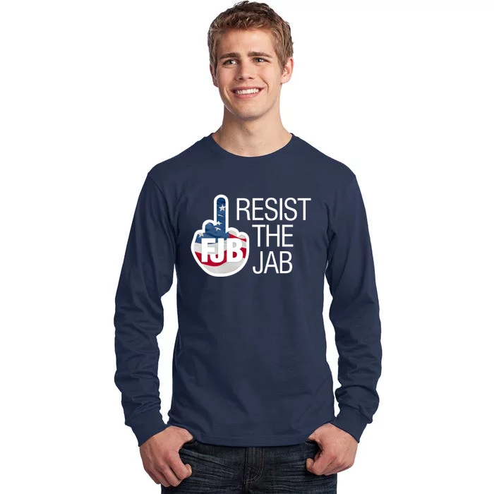 Resist The Jab Flag Logo Apparel Tall Long Sleeve T-Shirt