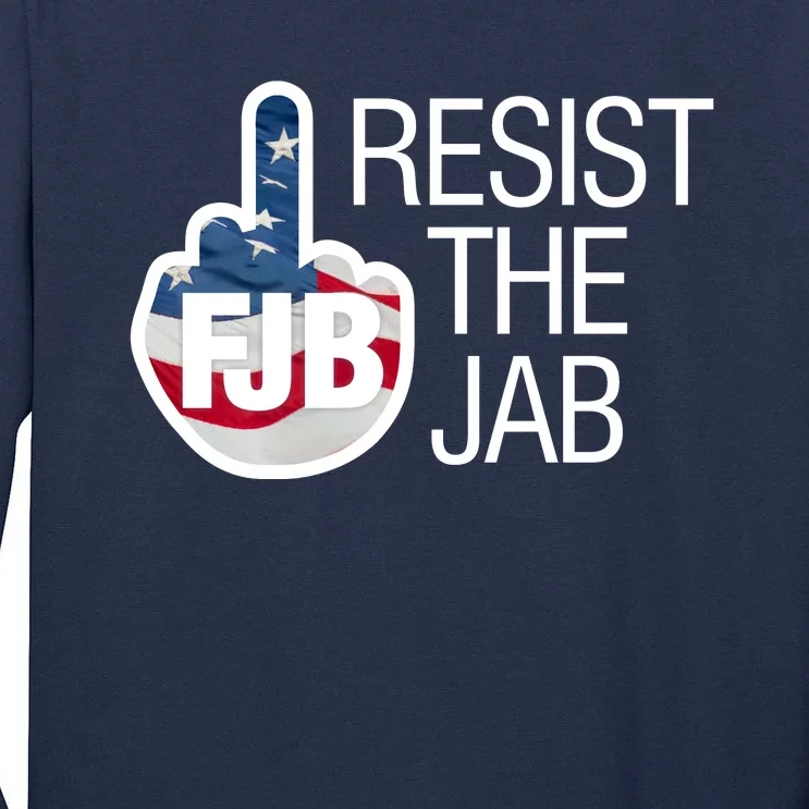 Resist The Jab Flag Logo Apparel Tall Long Sleeve T-Shirt