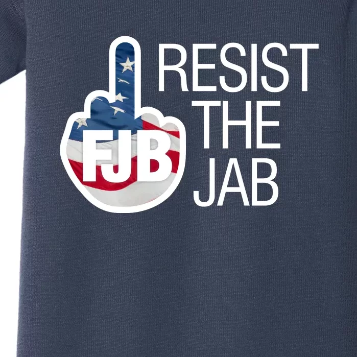 Resist The Jab Flag Logo Apparel Baby Bodysuit