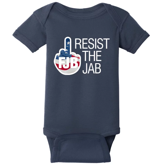 Resist The Jab Flag Logo Apparel Baby Bodysuit