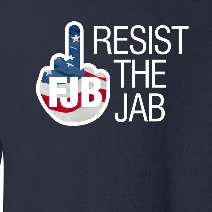 Resist The Jab Flag Logo Apparel Toddler Sweatshirt