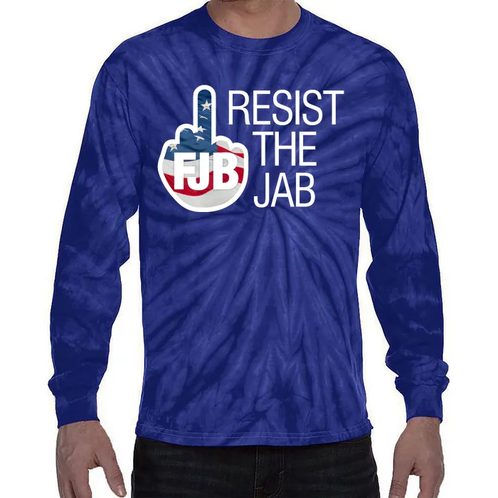 Resist The Jab Flag Logo Apparel Tie-Dye Long Sleeve Shirt