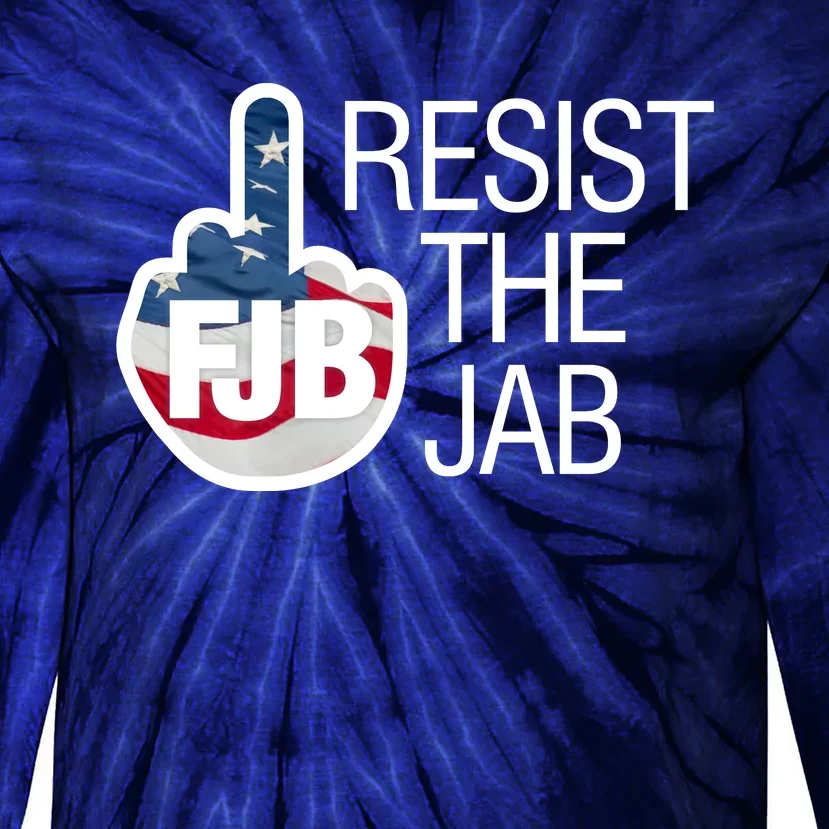 Resist The Jab Flag Logo Apparel Tie-Dye Long Sleeve Shirt