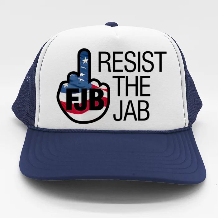 Resist The Jab Flag Logo Apparel Trucker Hat