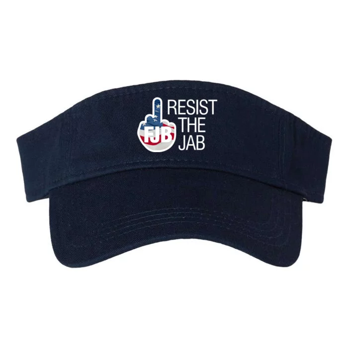 Resist The Jab Flag Logo Apparel Valucap Bio-Washed Visor