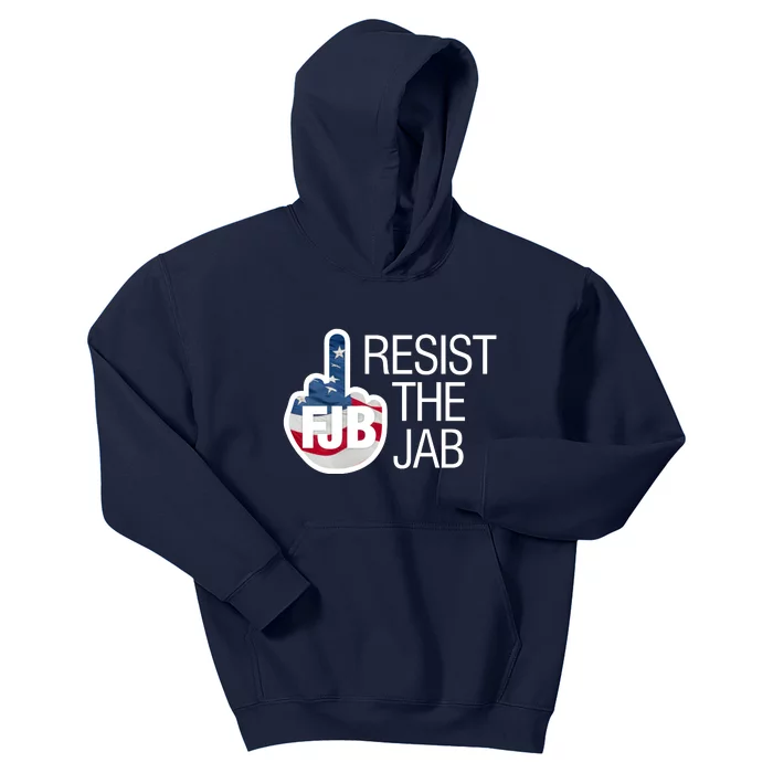 Resist The Jab Flag Logo Apparel Kids Hoodie