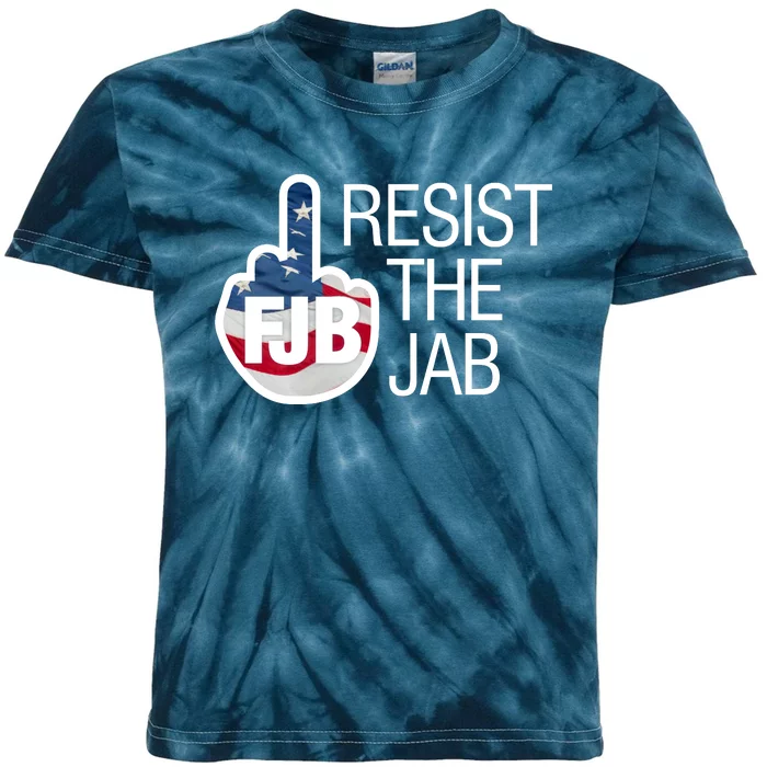 Resist The Jab Flag Logo Apparel Kids Tie-Dye T-Shirt