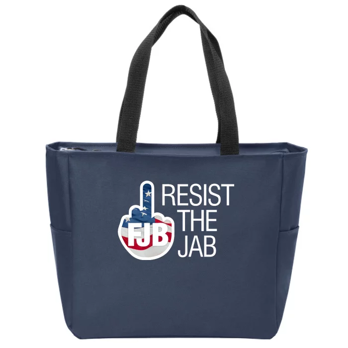 Resist The Jab Flag Logo Apparel Zip Tote Bag