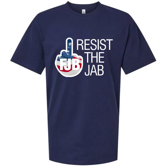 Resist The Jab Flag Logo Apparel Sueded Cloud Jersey T-Shirt