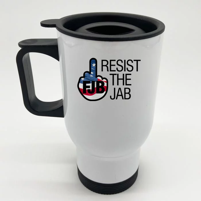 Resist The Jab Flag Logo Apparel Front & Back Stainless Steel Travel Mug