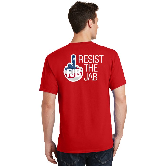 Resist The Jab Flag Logo Kitchenware Front & Back T-Shirt