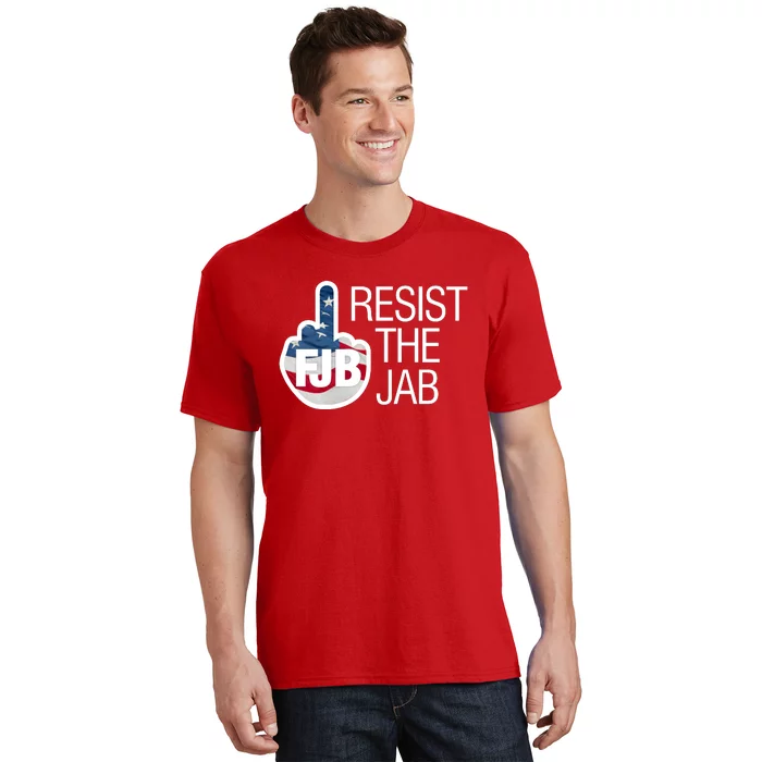 Resist The Jab Flag Logo Kitchenware Front & Back T-Shirt