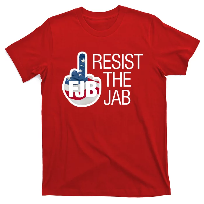 Resist The Jab Flag Logo Kitchenware Front & Back T-Shirt