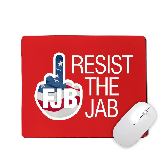 Resist The Jab Flag Logo Kitchenware Front & Back Mousepad