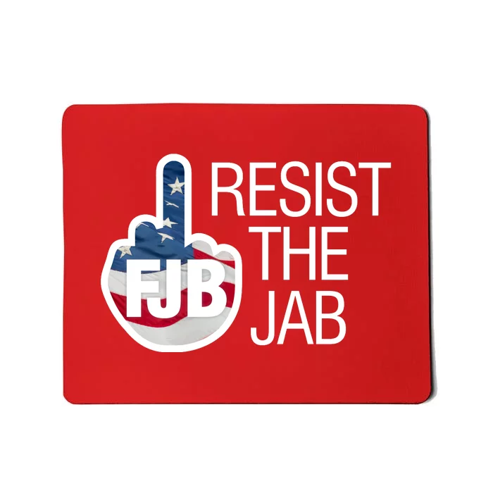 Resist The Jab Flag Logo Kitchenware Front & Back Mousepad